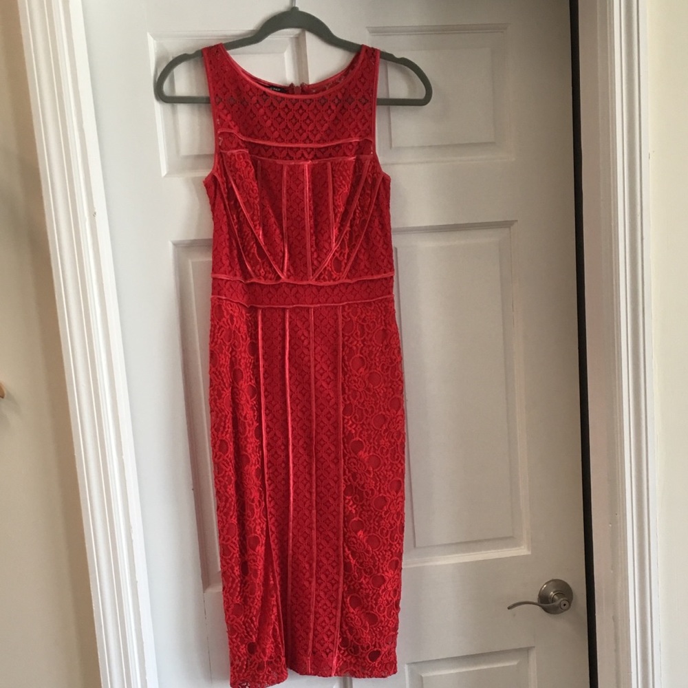 Bebe red lace dress